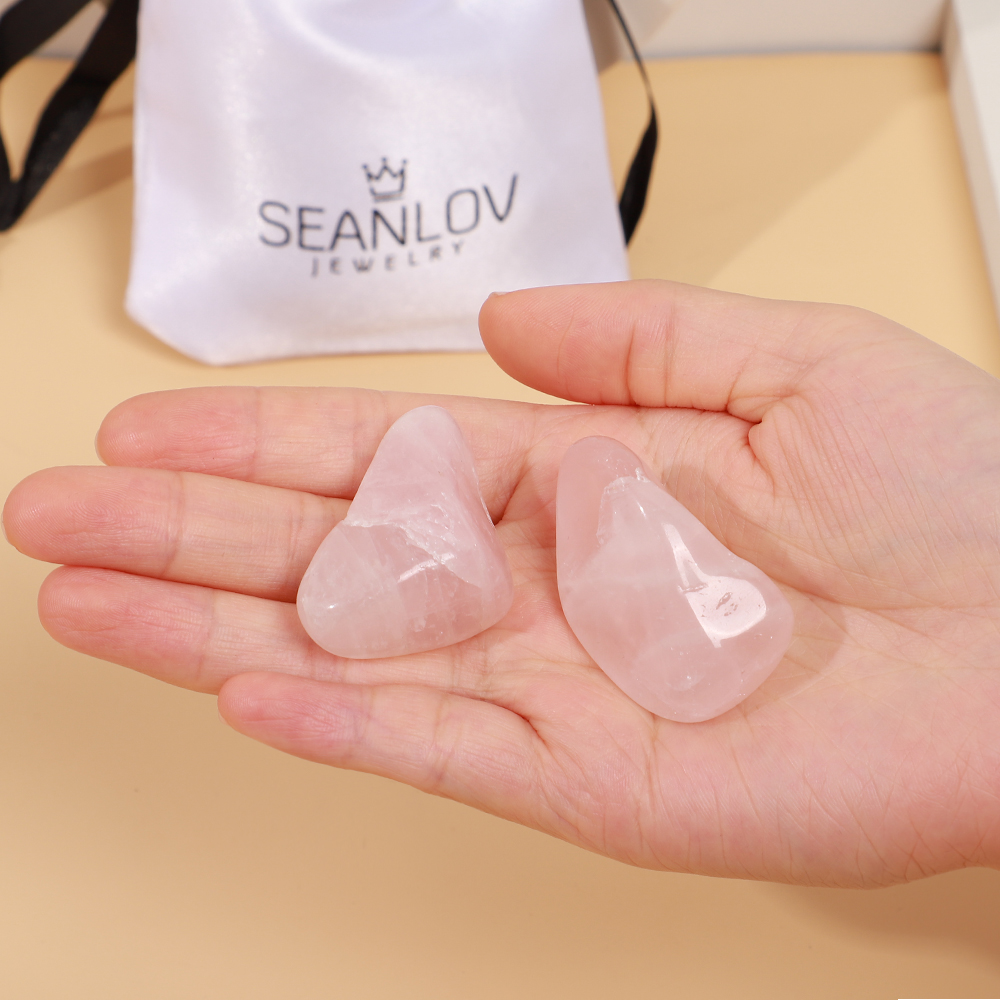 Natural Pink Chalcedony Heart Stone-A Loves Gift