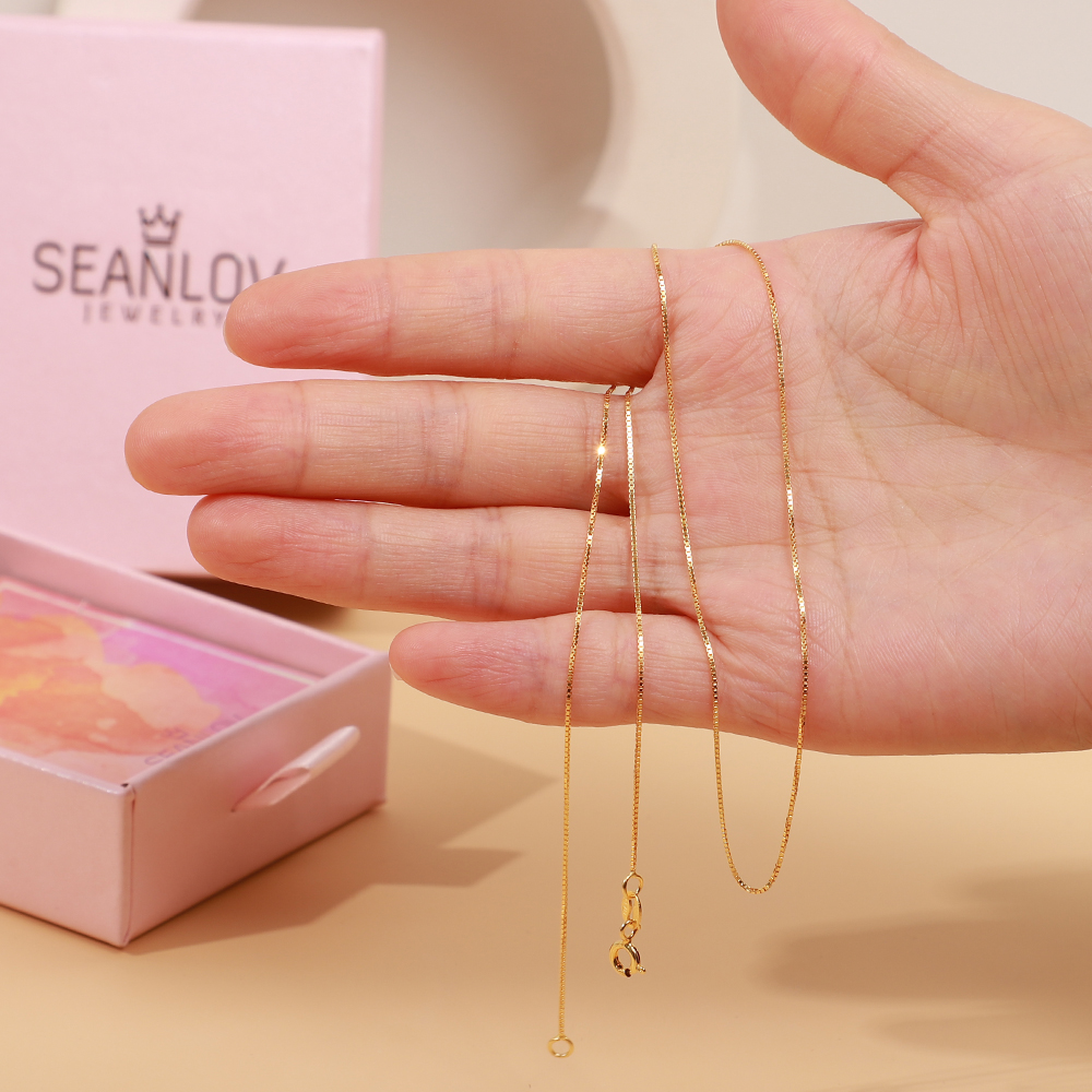 Jewlpire Solid 18k Gold Over 925 Sterling Silver Chain Necklace-A Loves Gift