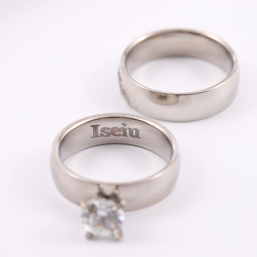 ISEIU Silver Color Rings Sets for Women (Stainless steel)