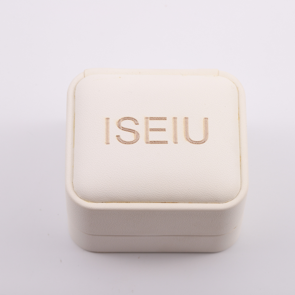 ISEIU White PU Rings Box