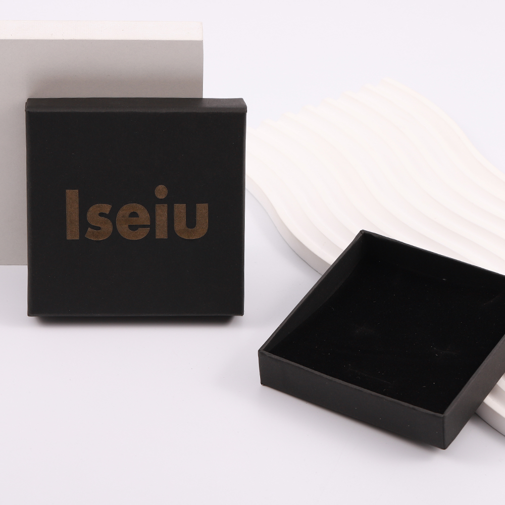 ISEIU Black Paper Box for Rings or Necklace