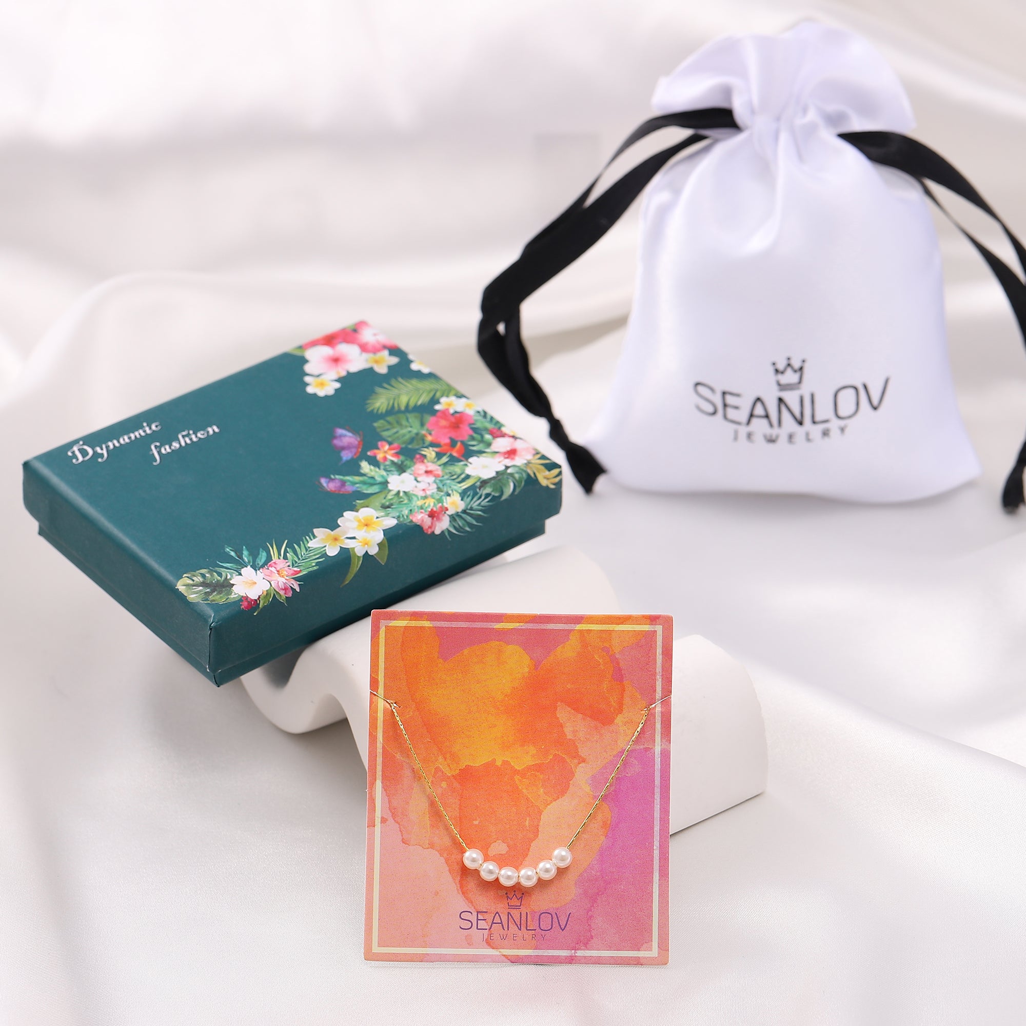   14K Gold Stainless Steel Freshwater Pearl Necklace-A Loves Gift