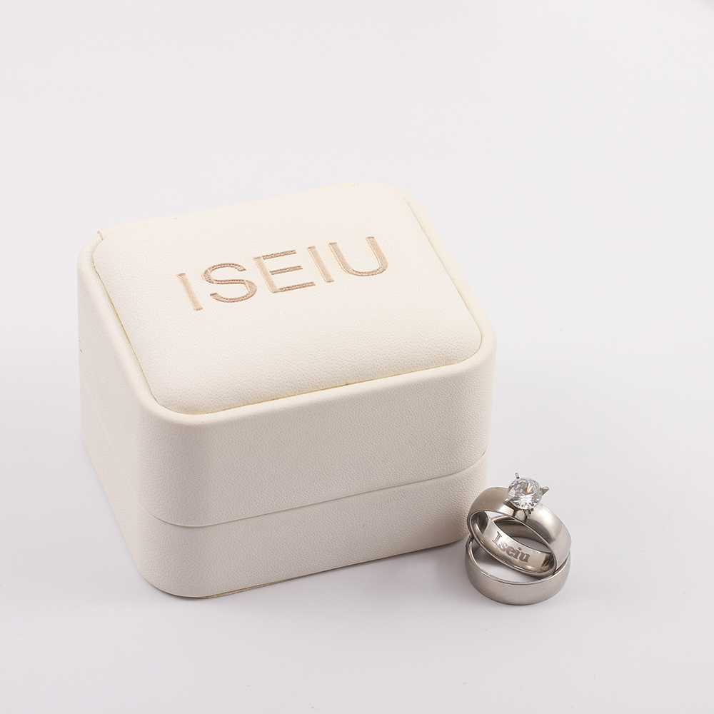 ISEIU Silver Color Rings Sets for Women (Stainless steel)