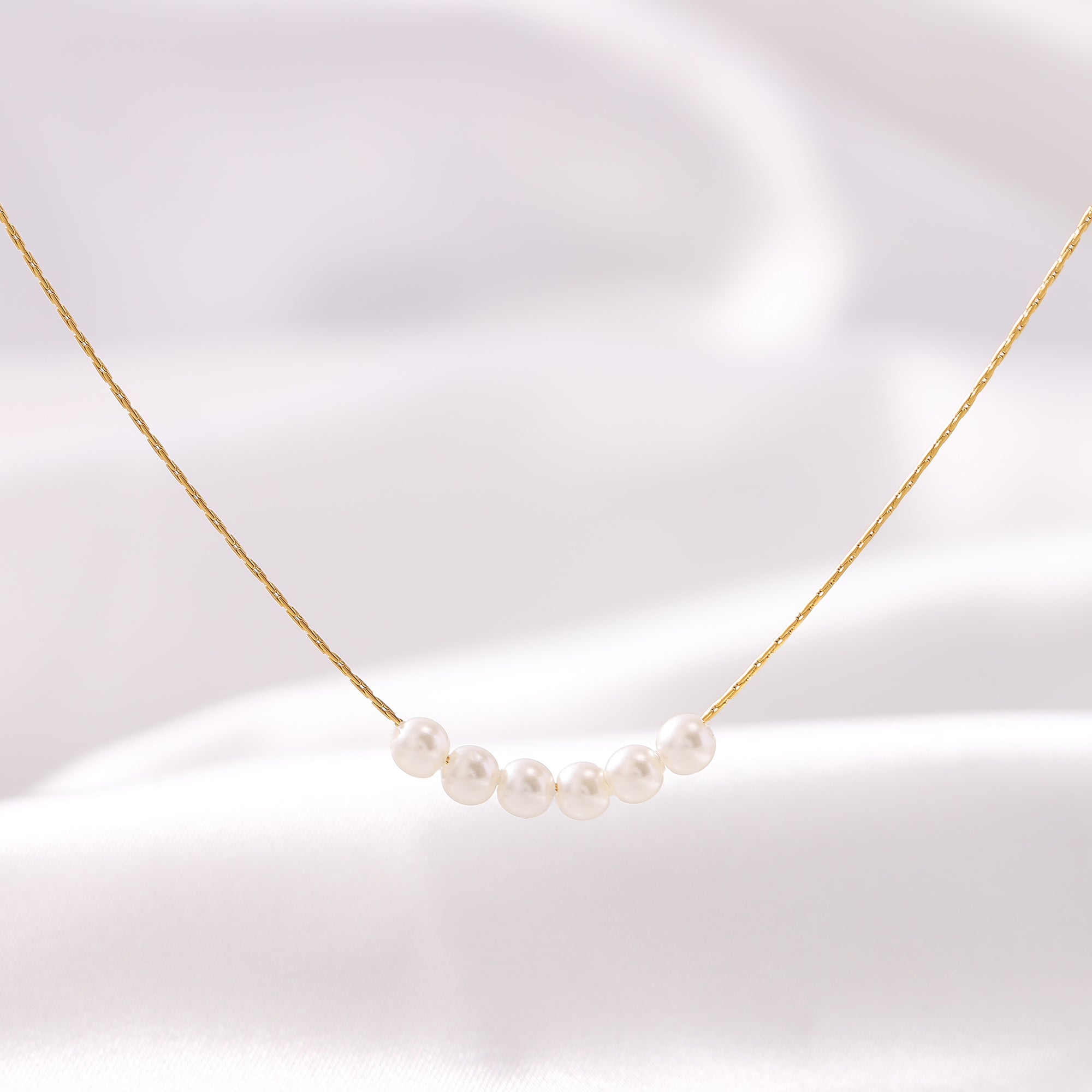   14K Gold Stainless Steel Freshwater Pearl Necklace-A Loves Gift