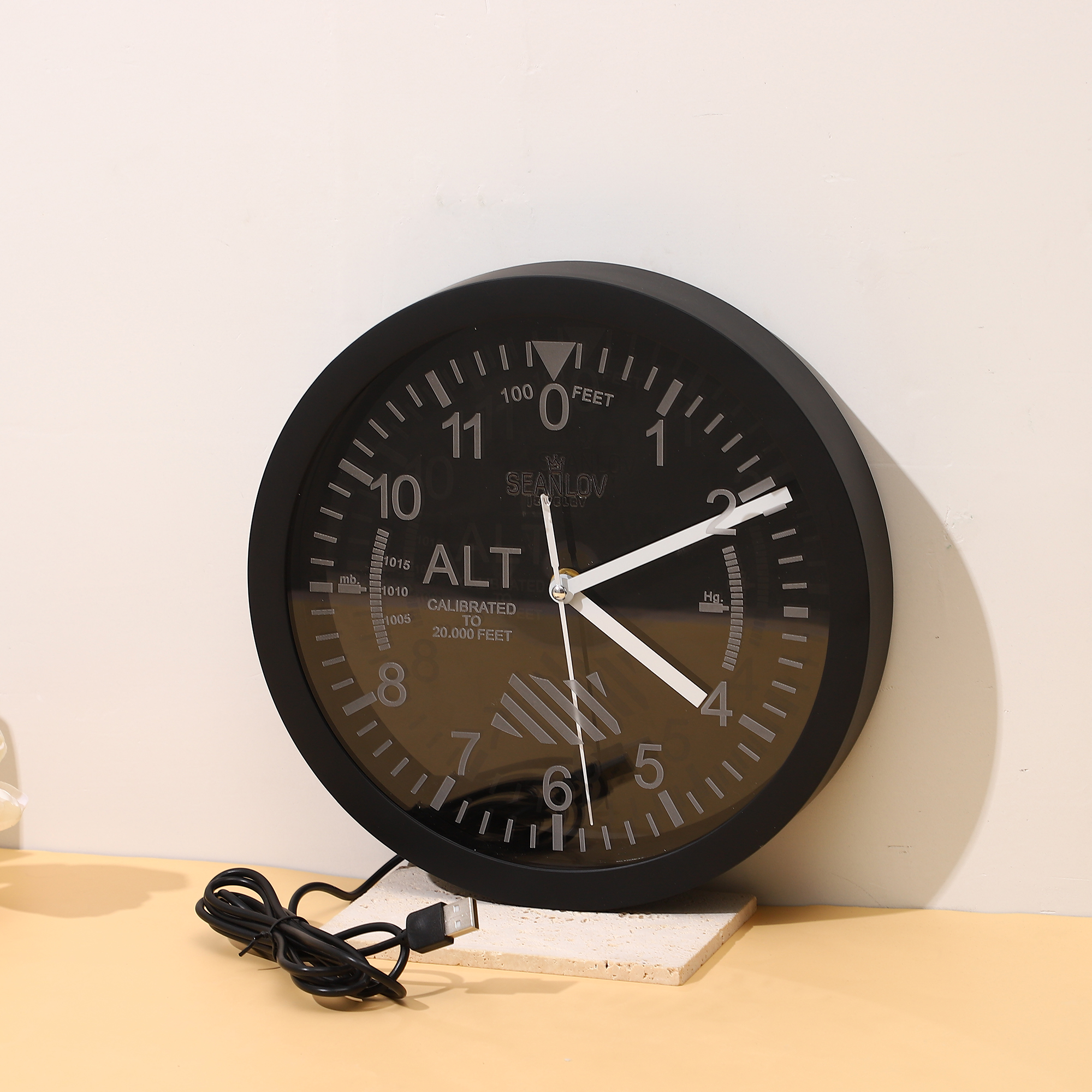 Atomic Clocks, Altimeter Style Wall Clock -A Loves Gift