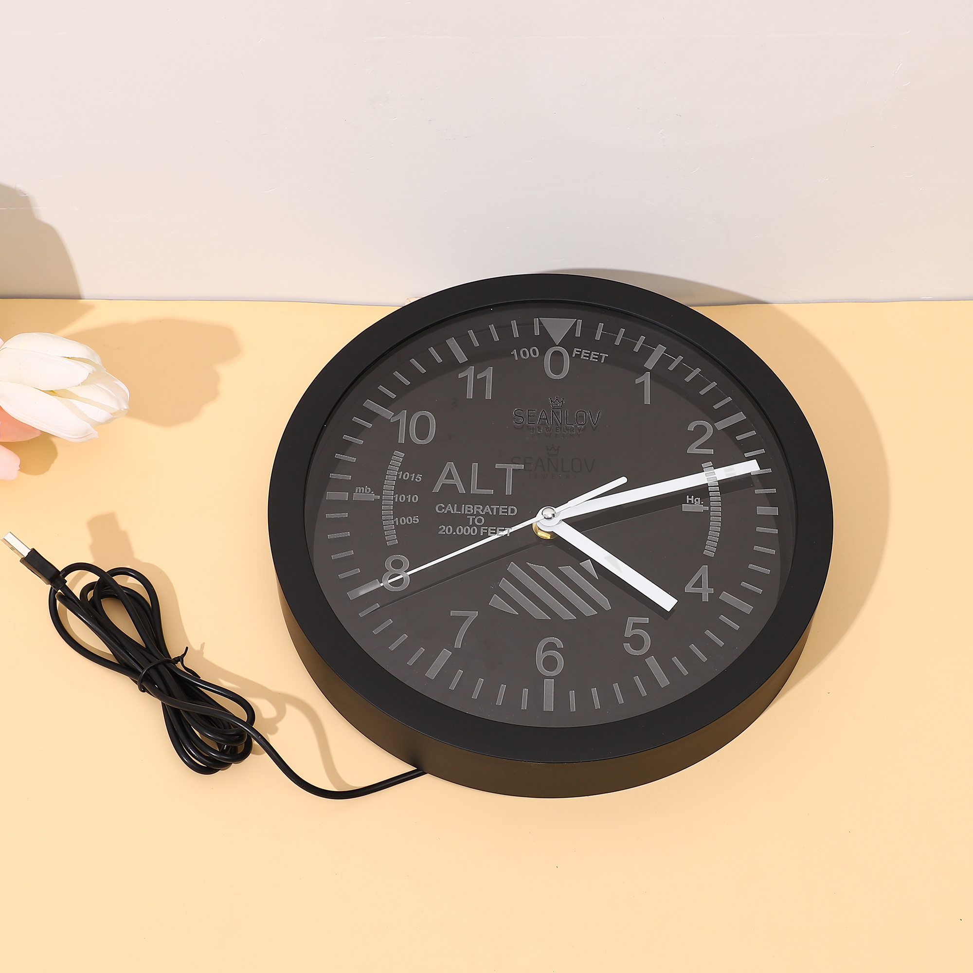 Atomic Clocks, Altimeter Style Wall Clock -A Loves Gift