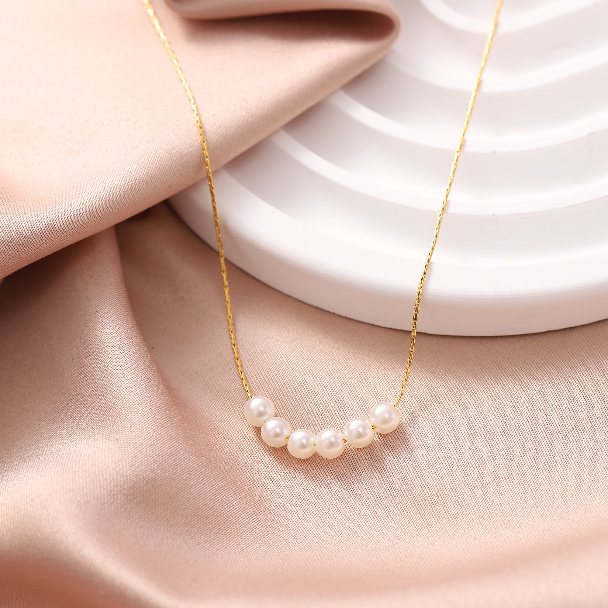   14K Gold Stainless Steel Freshwater Pearl Necklace-A Loves Gift