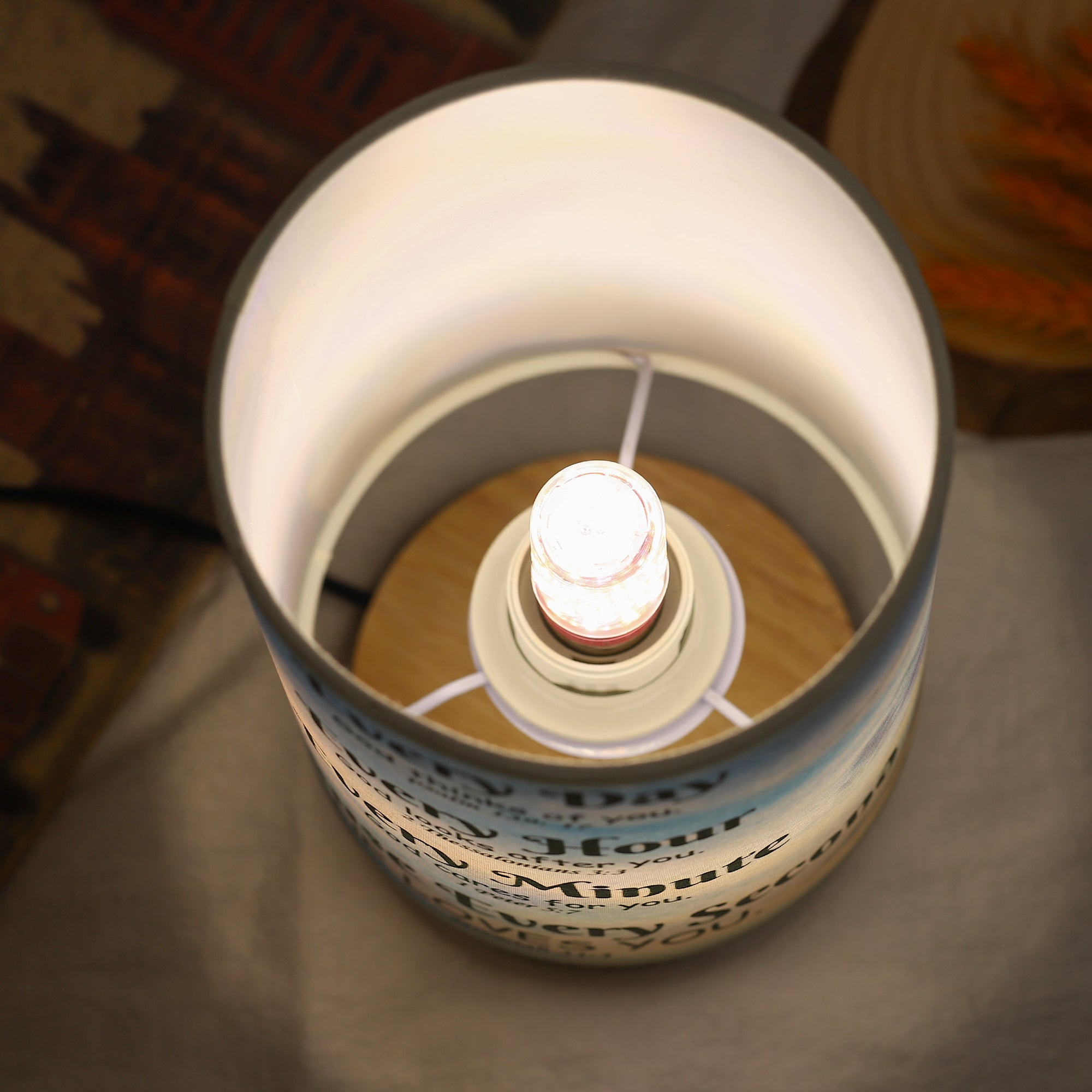 Bible Verse Table Lamp with Inspirational Thoughts-A Loves Gift