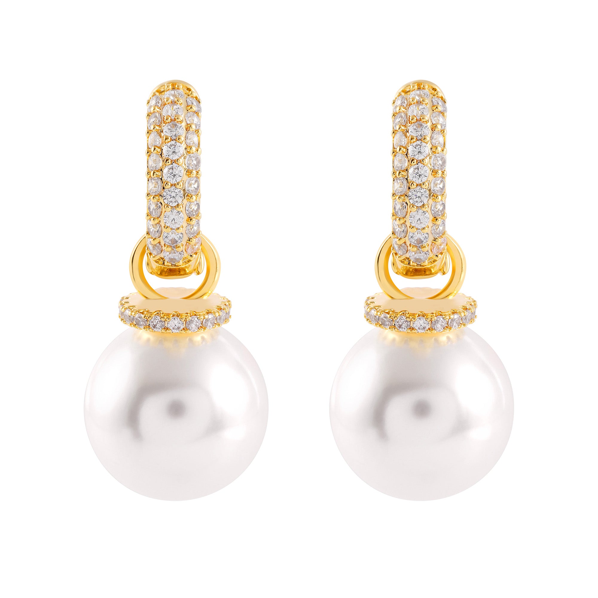 Cubic Zirconia Pearl Earrings for Women Gifts-A Loves Gift