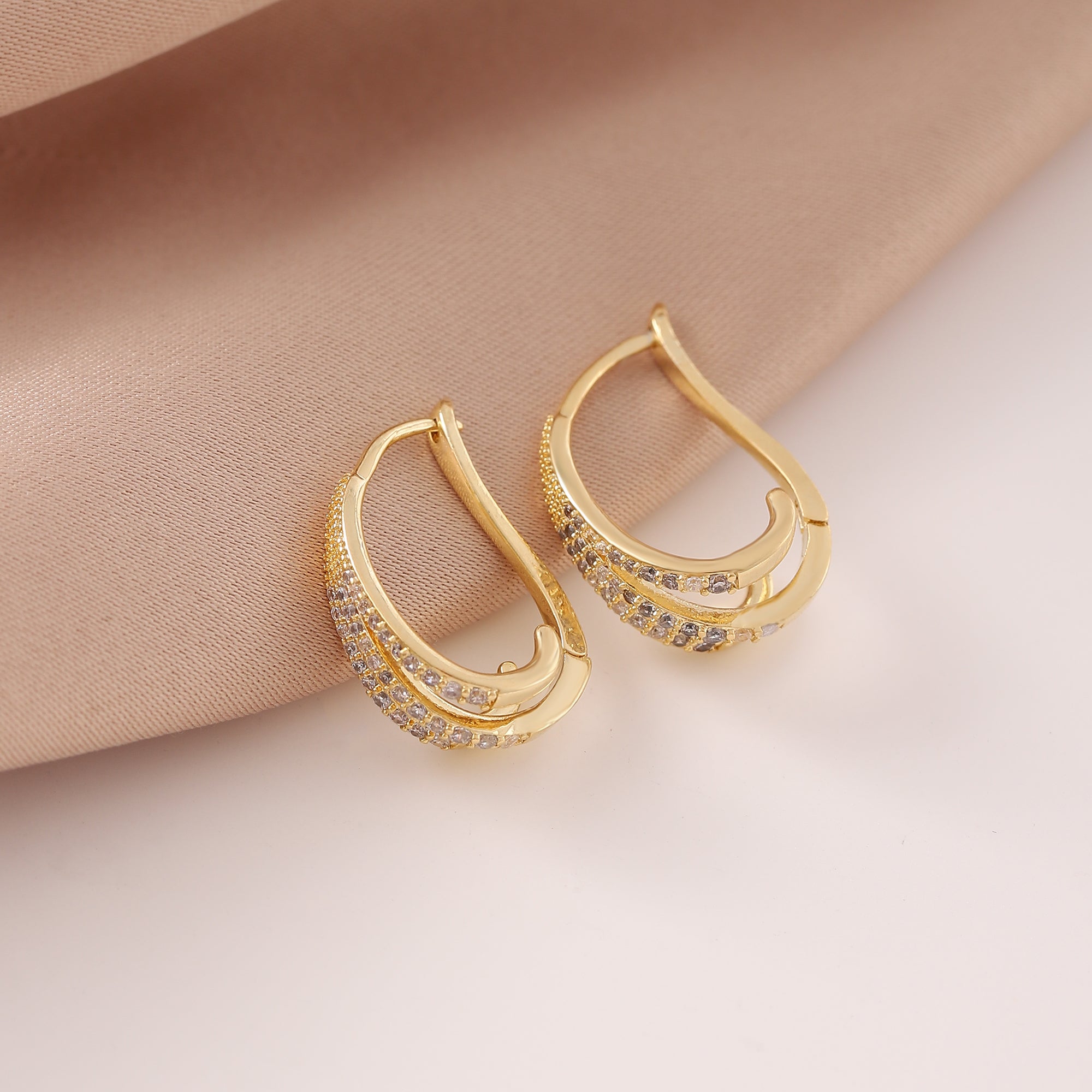   Round Imitation Pearl Hoop Earrings for Women-A Loves Gift