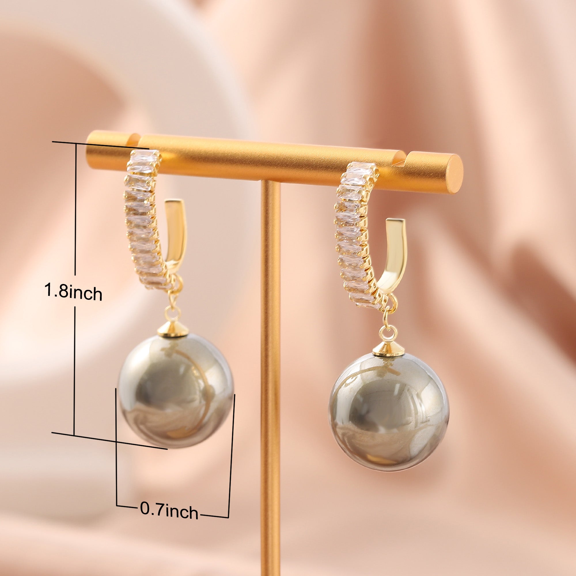   Pearl Hoop Earrings for Women-A Loves Gift