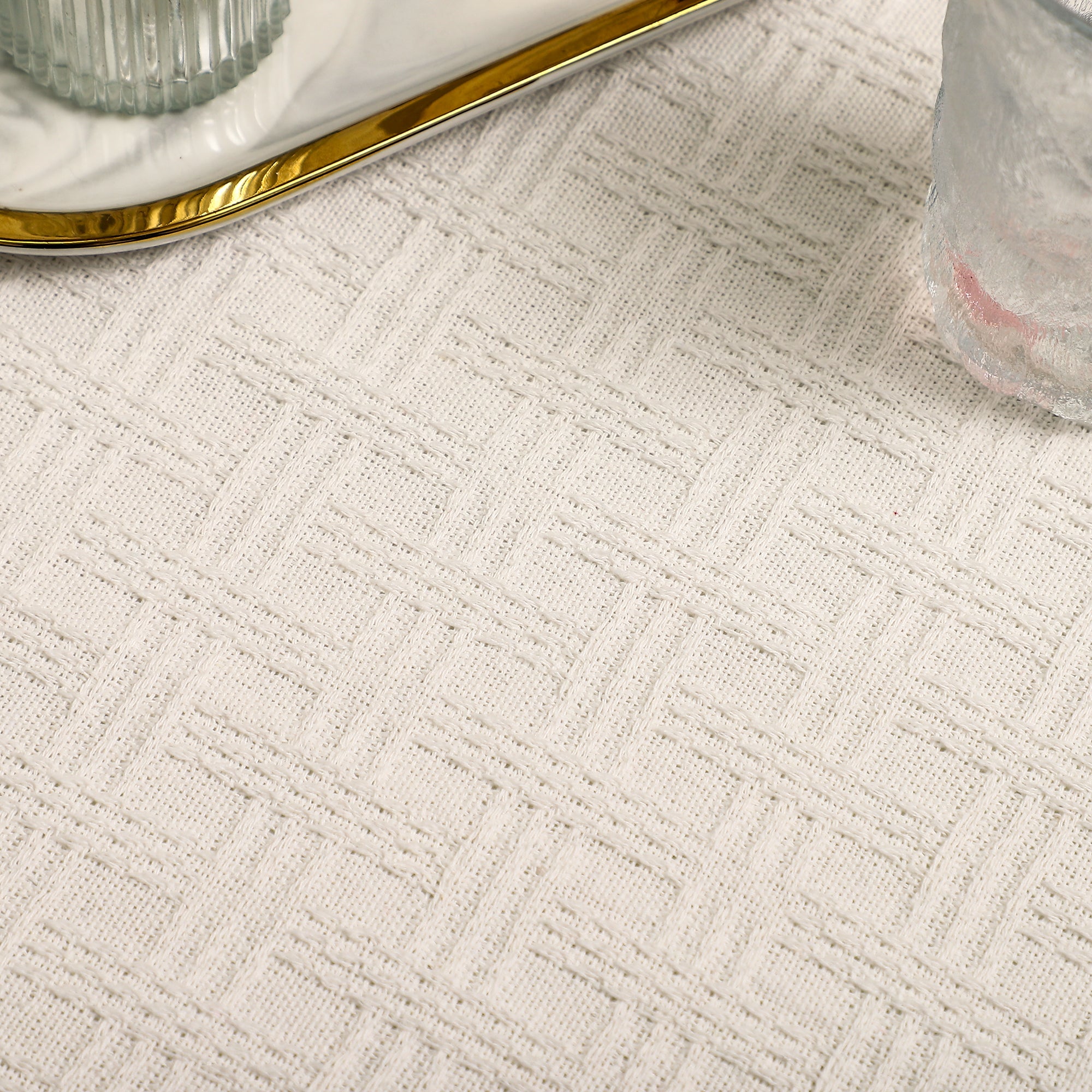 Solid Color Tablecloth Small Round Table Light Luxury High-Grade Fringe Solid Color Tablecloth-A Loves Gift