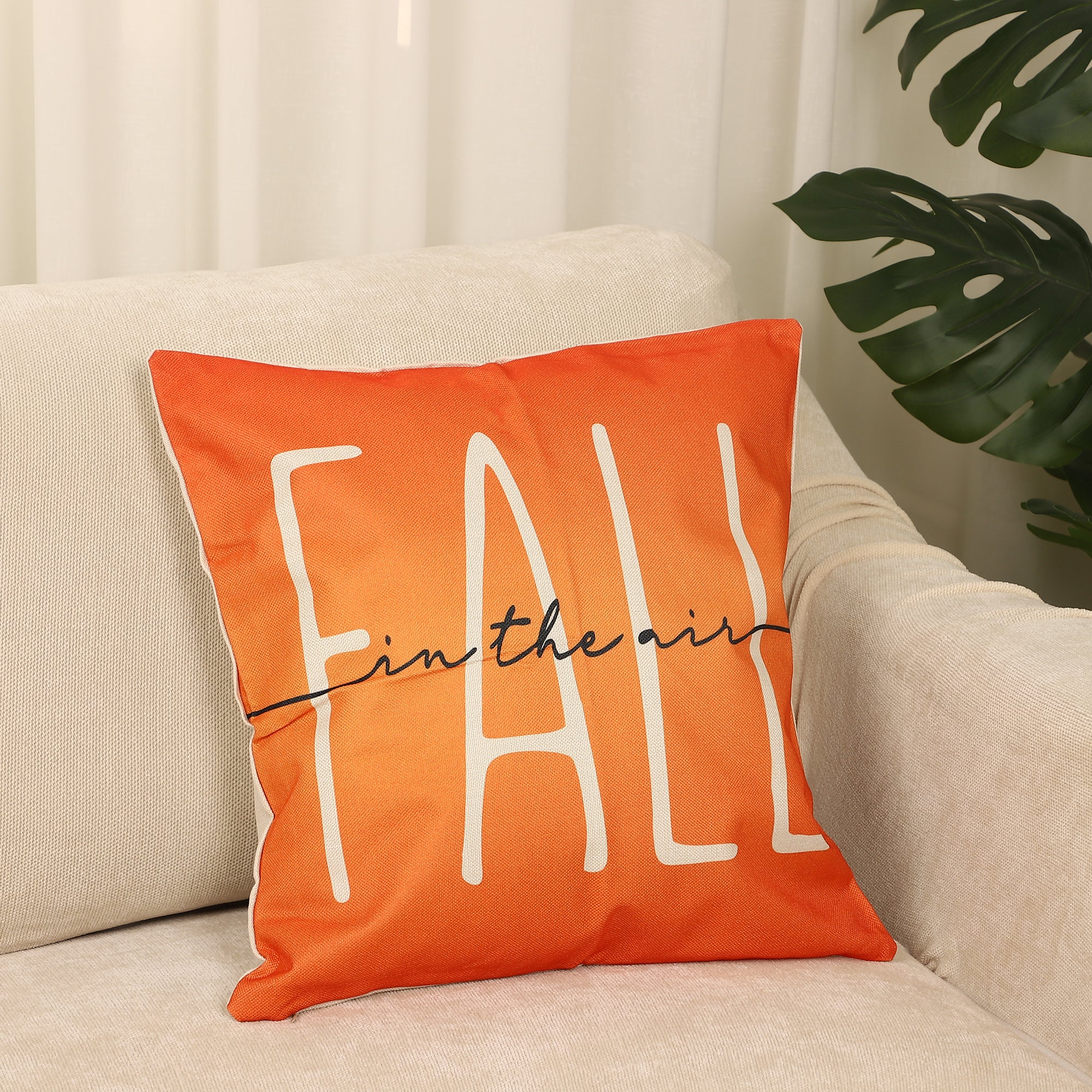 Printed Cushion Pillow Cover, Linen Letter Square Home Sofa Cushion Cover Bedroom Headboard Pillow Cover-A Loves Gift