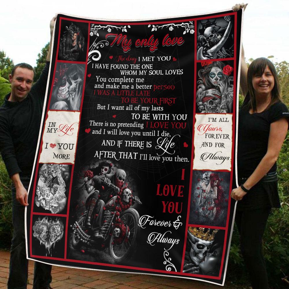 Ttbp - skull my only love i'm all yours forever and for always - blanket-A Loves Gift
