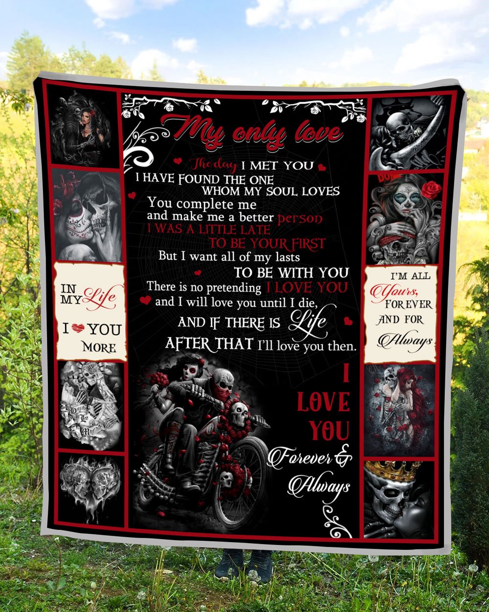 Ttbp - skull my only love i'm all yours forever and for always - blanket-A Loves Gift