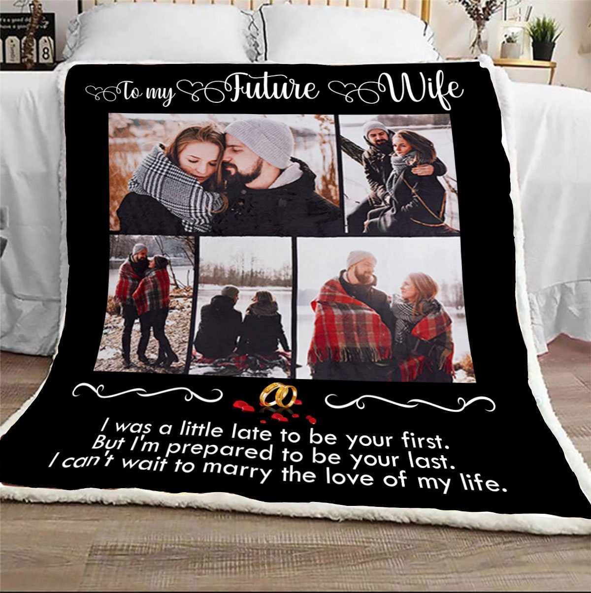 Personalized I Can't Wait To Marry The Love Of My Life Blanket Gift For Her-A Loves Gift