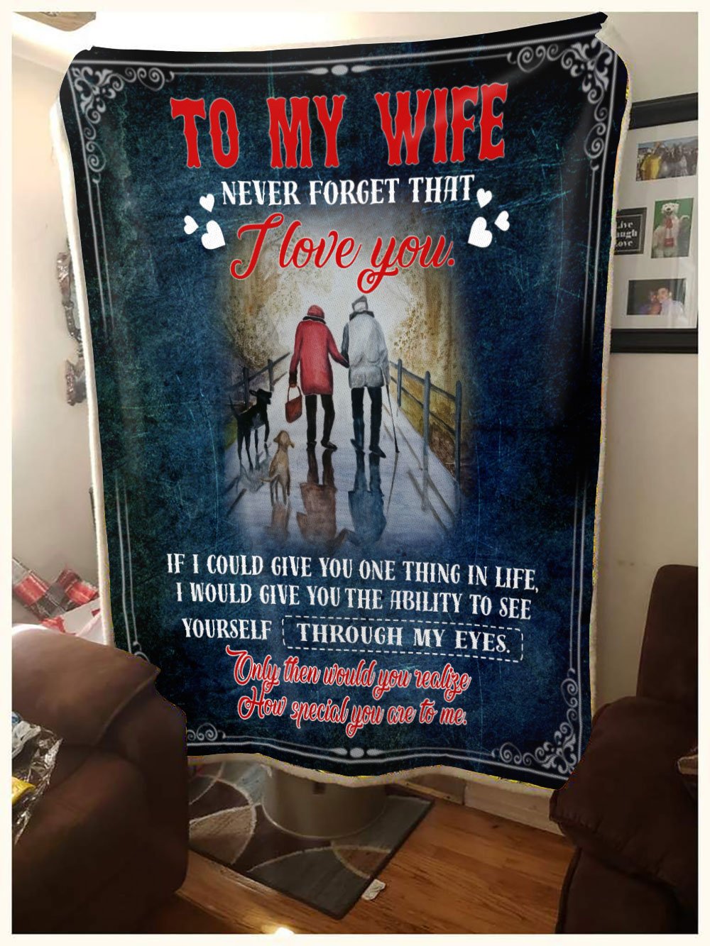 I Would Give You The Ability To See Yourself Through My Eyes Blanket Gift For Wife-A Loves Gift