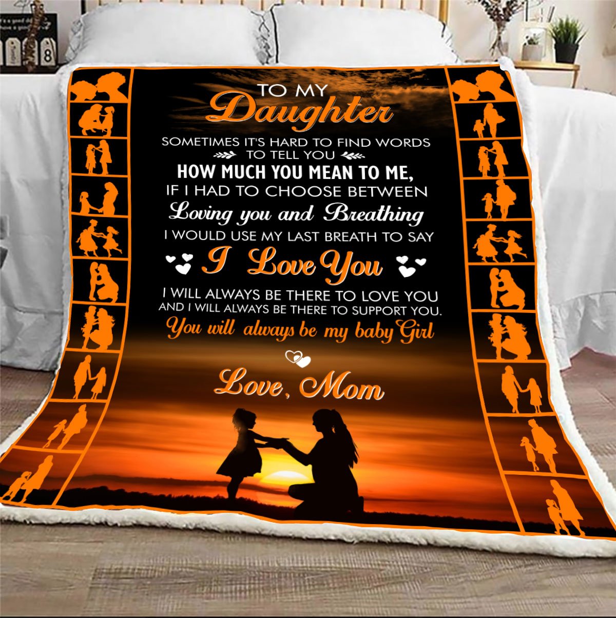 From Mom How Much You Mean To Me Blanket Gift For Daughter-A Loves Gift