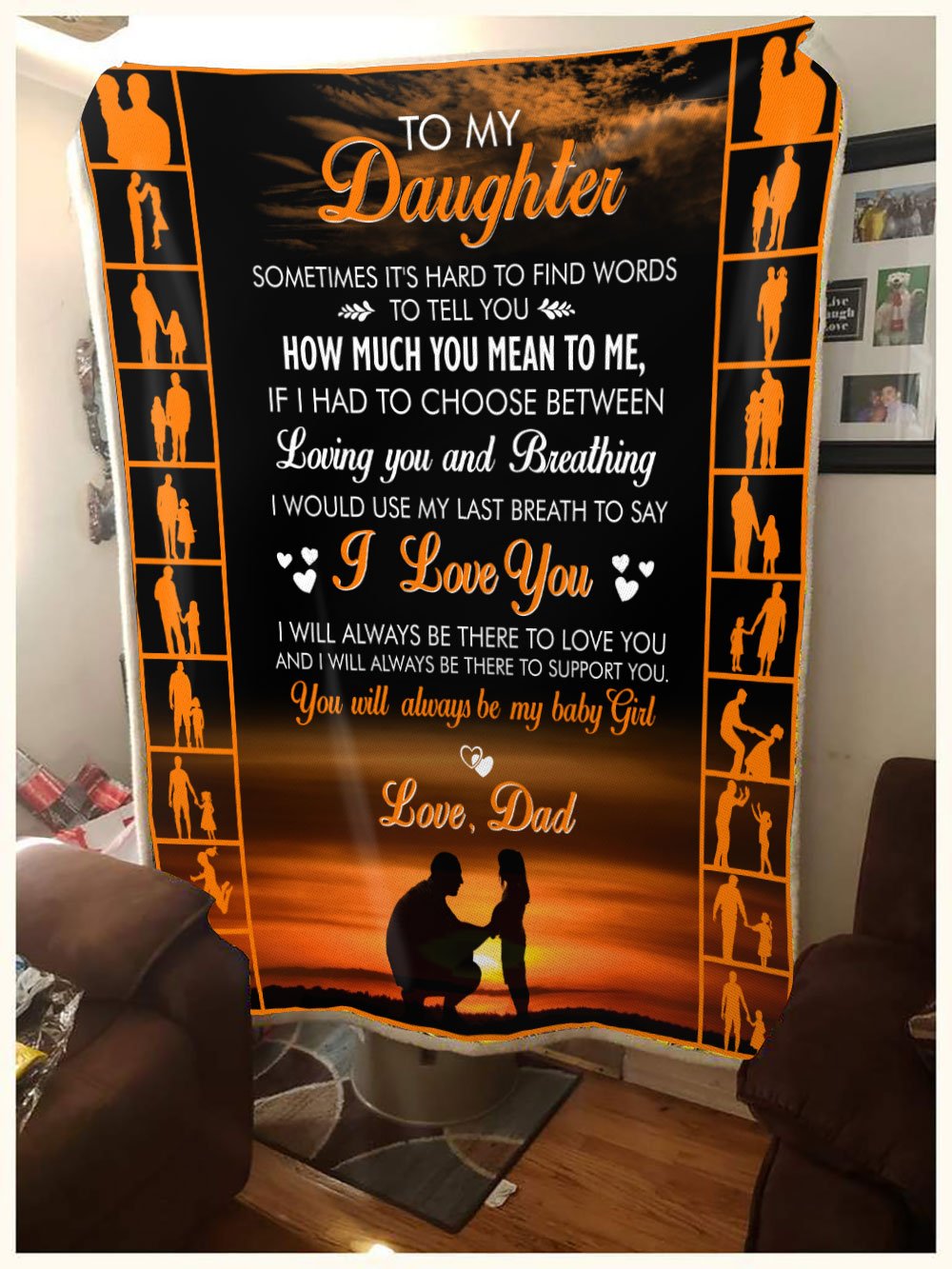 From Dad To My Daughter How Much You Mean To Me Blanket Gift For Daughter-A Loves Gift