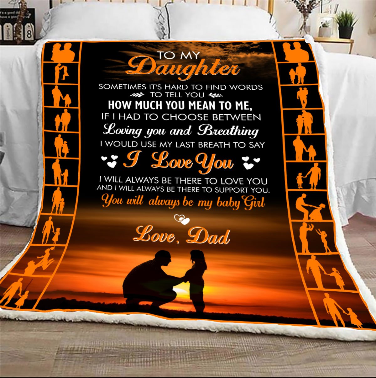 From Dad To My Daughter How Much You Mean To Me Blanket Gift For Daughter-A Loves Gift