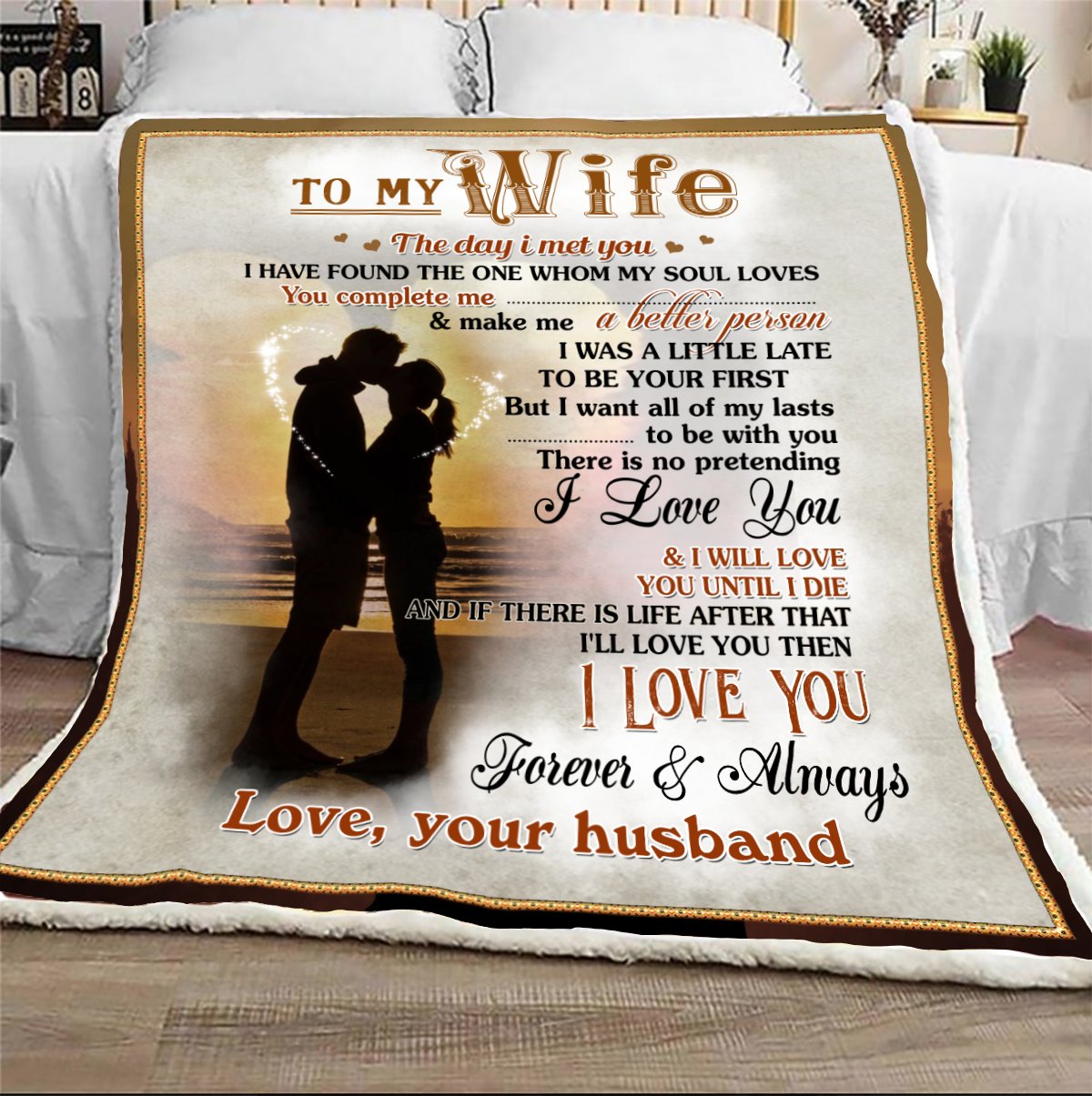 custom blanket to my wife i will love you until die blanket wife blanket gifts for wife-A Loves Gift