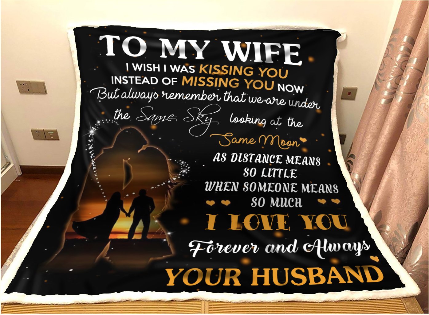 Qct - to my wife distance means so little when someone means so much - blanket-A Loves Gift
