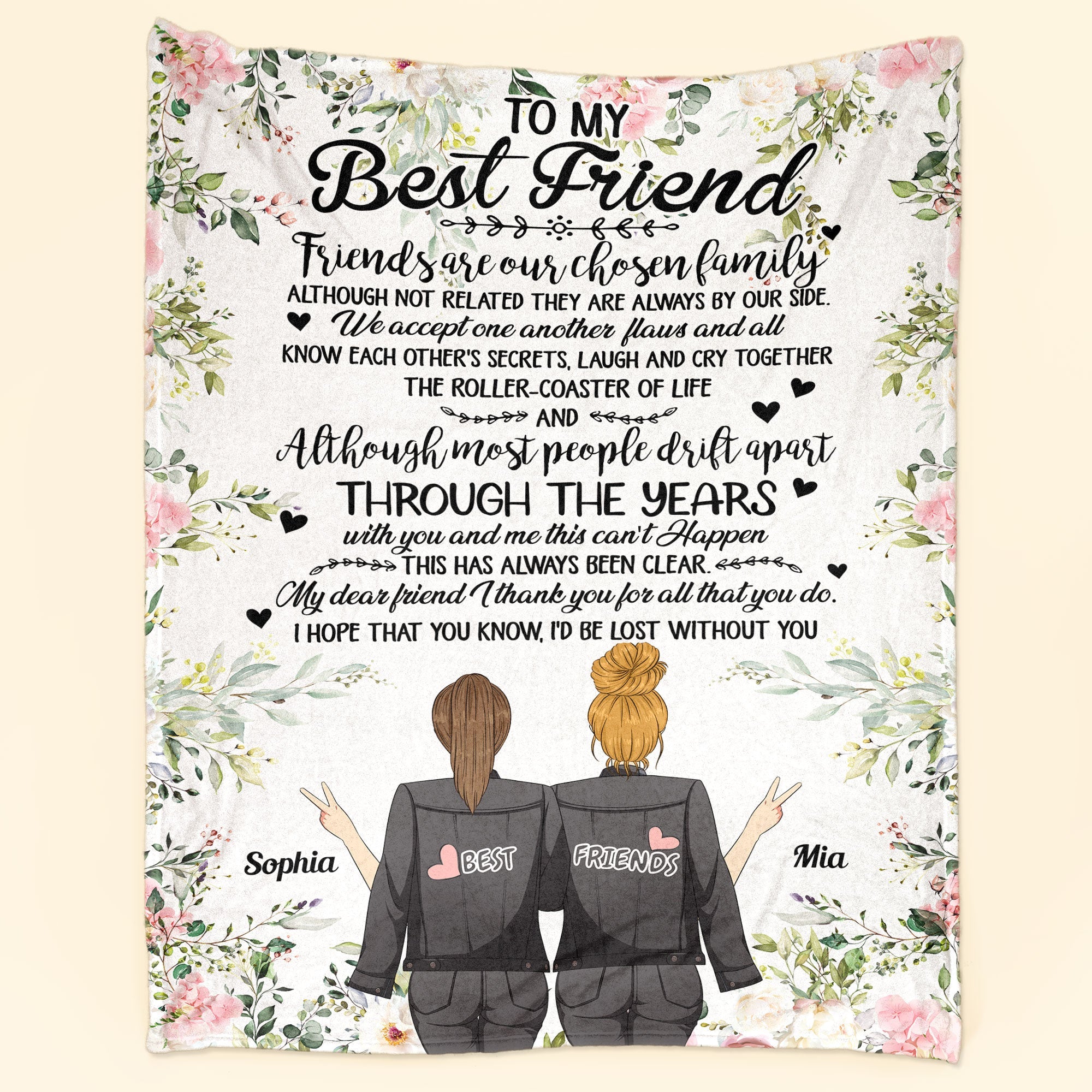 I'd Be Lost Without You - Personalized Friend Blanket