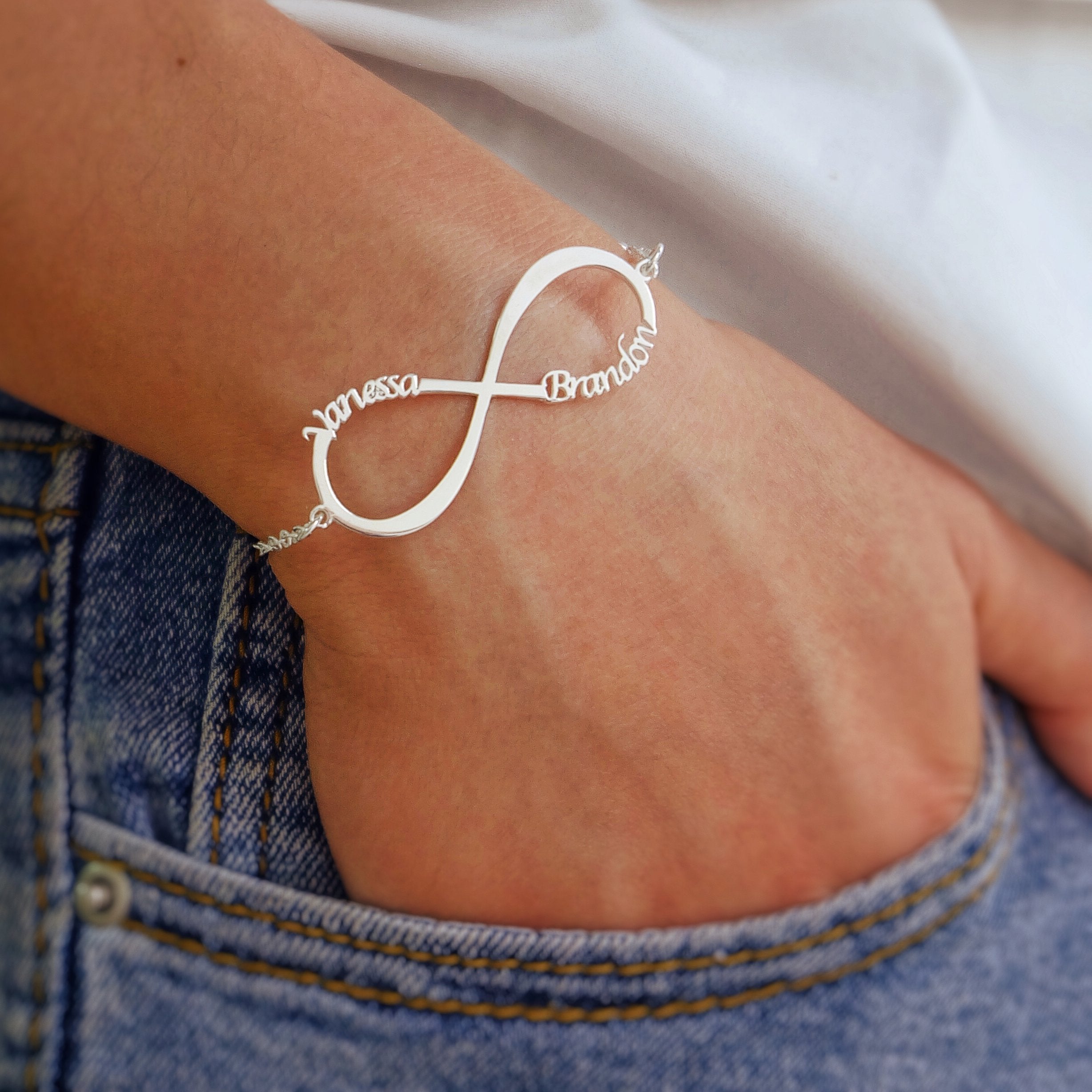 Infinity Bracelet with Names-A Loves Gift