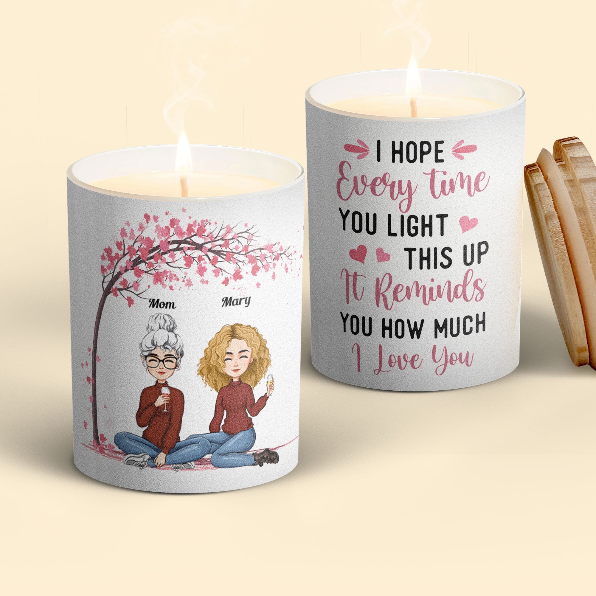 It Reminds You How Much We Love You -  Personalized Candle