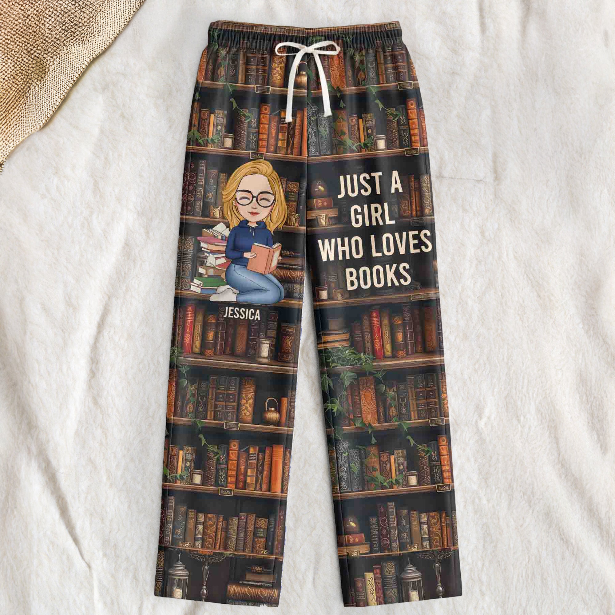 Just A Girl Who Loves Books - Personalized Satin Pajama Set