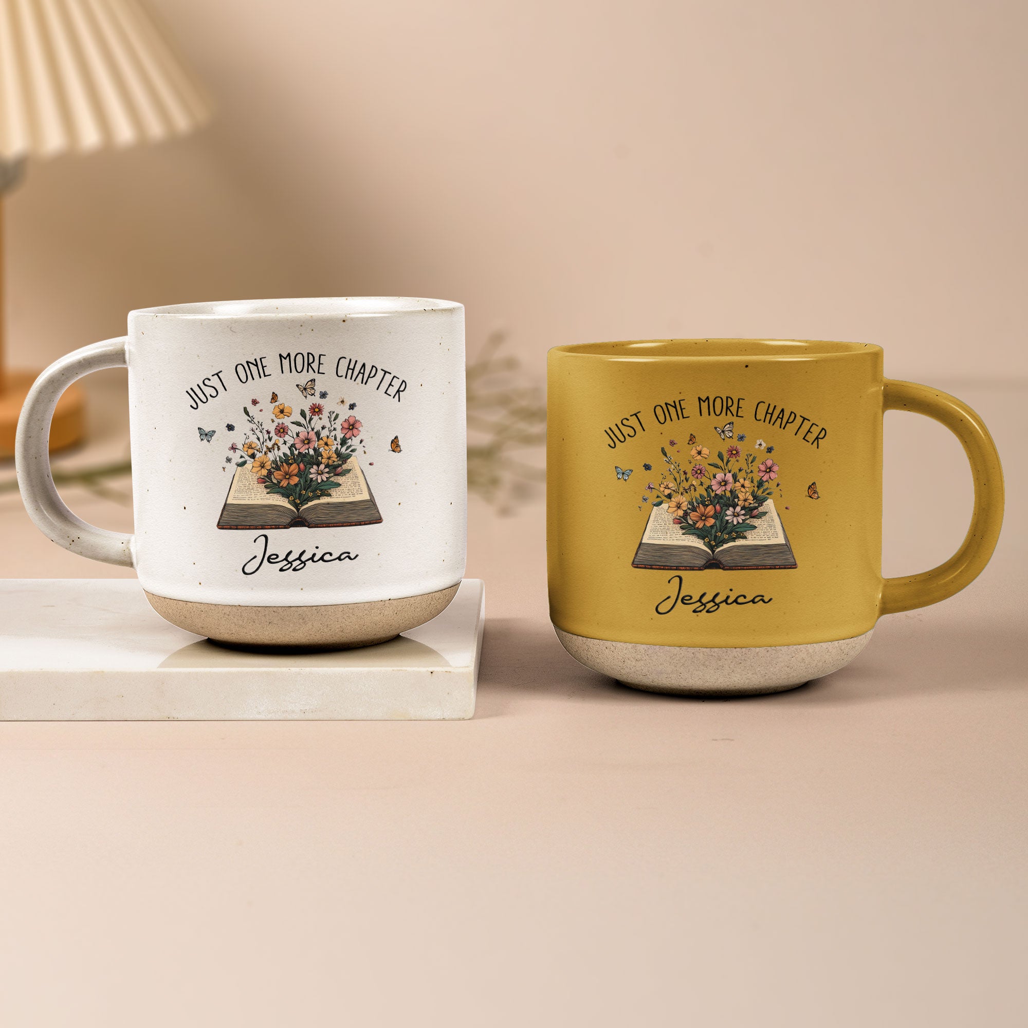 Just One More Chapter Gift For Book Lovers - Personalized Pottery Mug