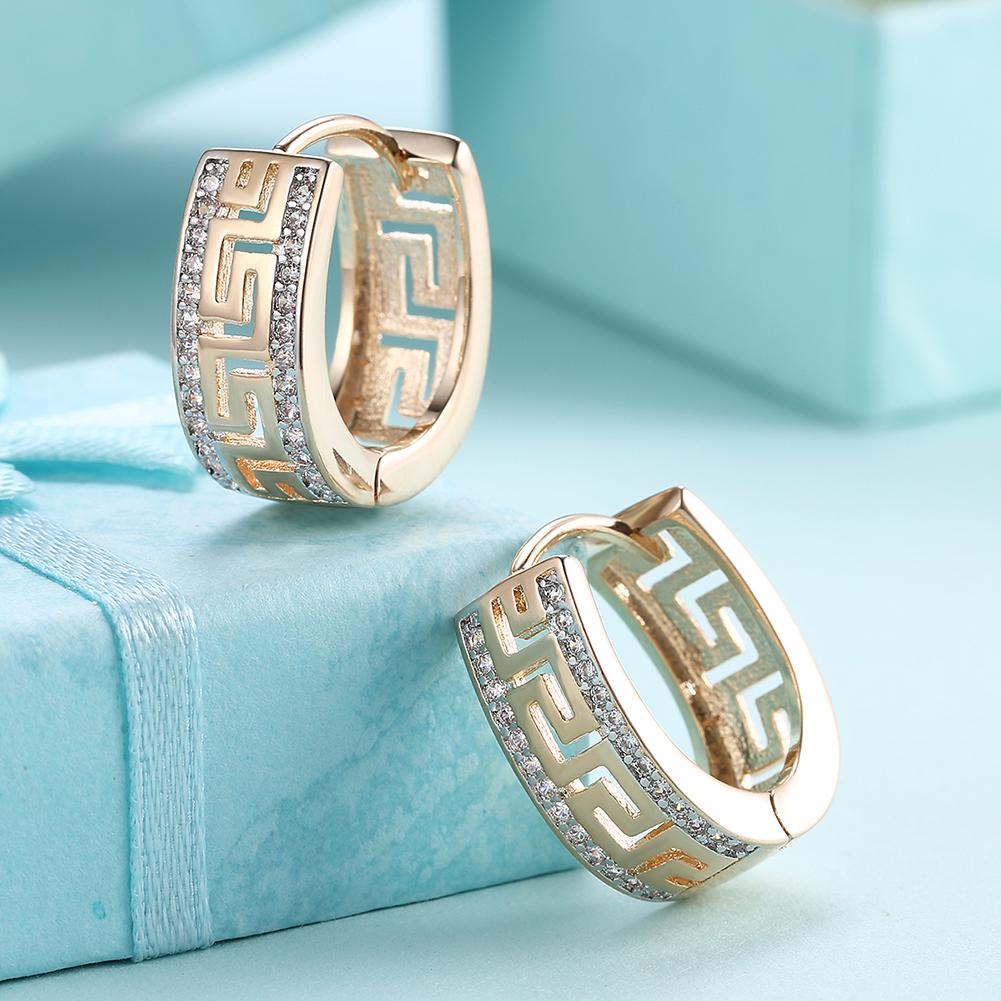 Goldtone Plated Swarovski Micro-Lining Greek Design Earrings, , Riakoob Jewelry, Riakoob Jewelry  jewelryjewelry deals, swarovski crystal jewelry, groupon jewelry,, jewelry for mom,