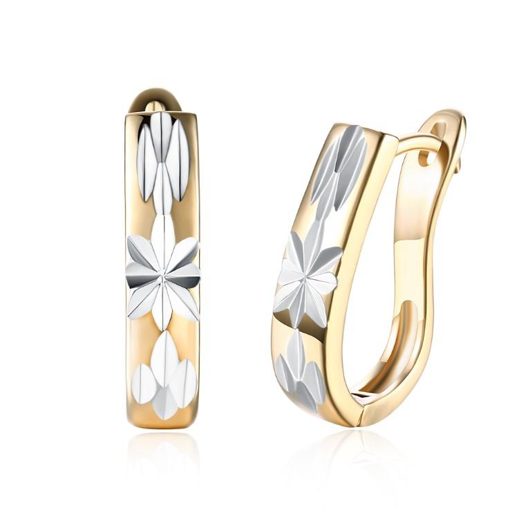 Metallic Layering Design Huggie Earrings Set in Goldtone - Riakoob Jewelry