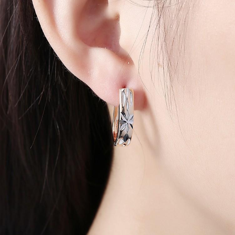 Metallic Layering Design Huggie Earrings Set in Goldtone - Riakoob Jewelry