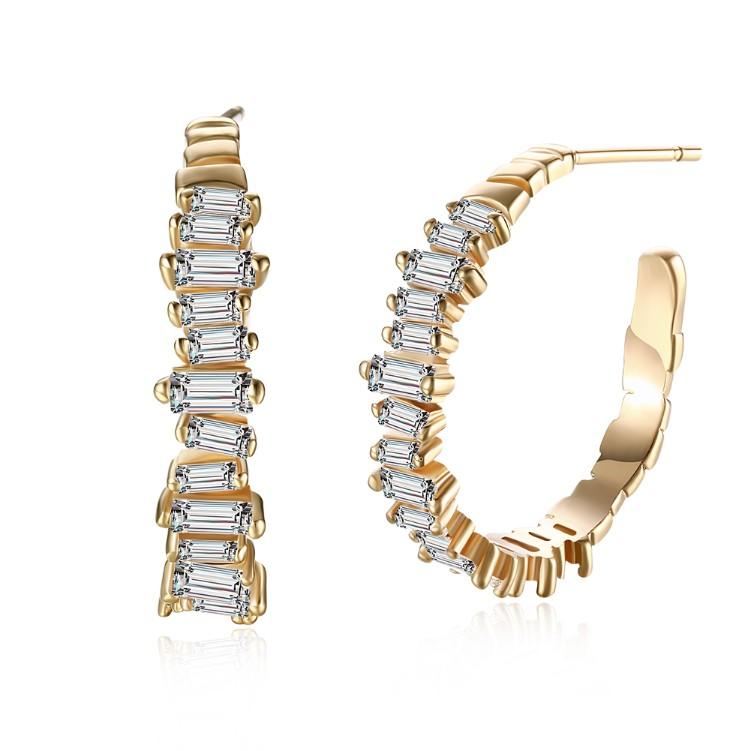 Luxe Crystal Abstract Crystal Dust Earrings Set in Goldtone - Riakoob Jewelry