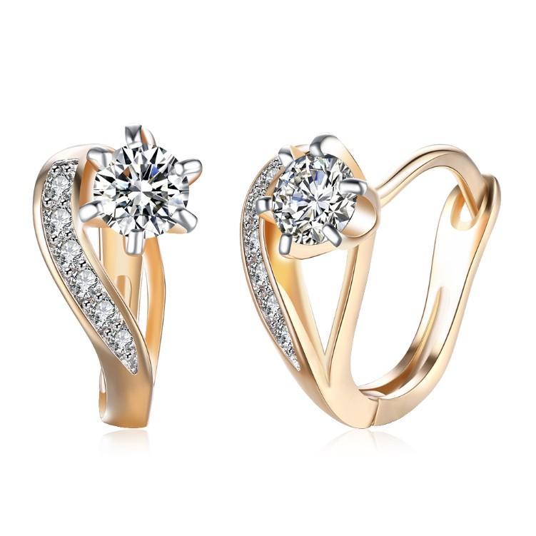 Luxe Crystal Heart Shaped Pav'e Set in Goldtone - Riakoob Jewelry