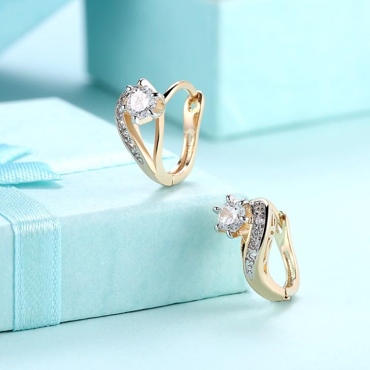 Luxe Crystal Heart Shaped Pav'e Set in Goldtone - Riakoob Jewelry
