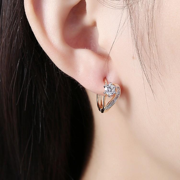 Luxe Crystal Heart Shaped Pav'e Set in Goldtone - Riakoob Jewelry