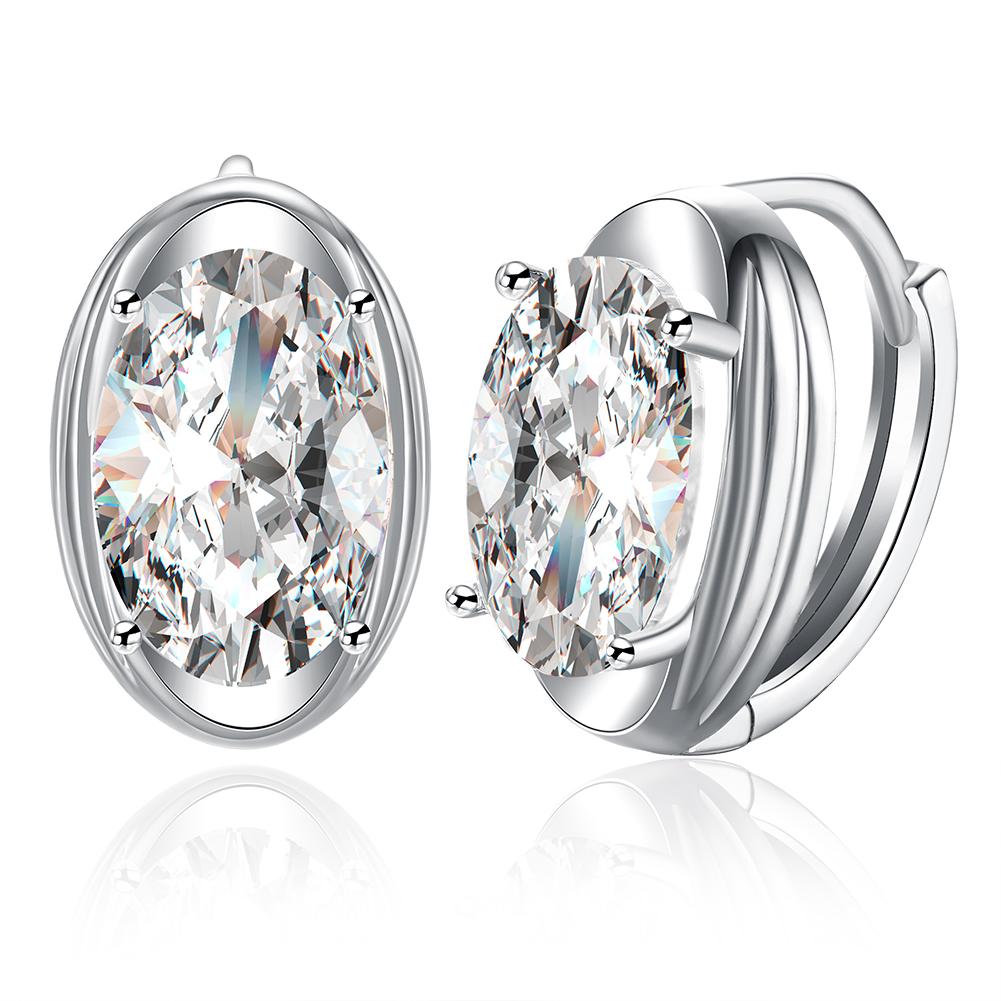 Circular Mid Swarovski Elements Earrings in Silvertone, Earring, Riakoob Jewelry, Riakoob Jewelry  jewelryjewelry deals, swarovski crystal jewelry, groupon jewelry,, jewelry for mom,