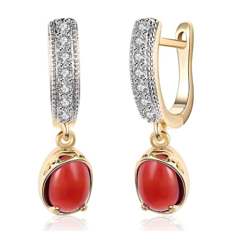 Created Micro-Pav'e Leverback Earrings Set in Silvertone - Riakoob Jewelry