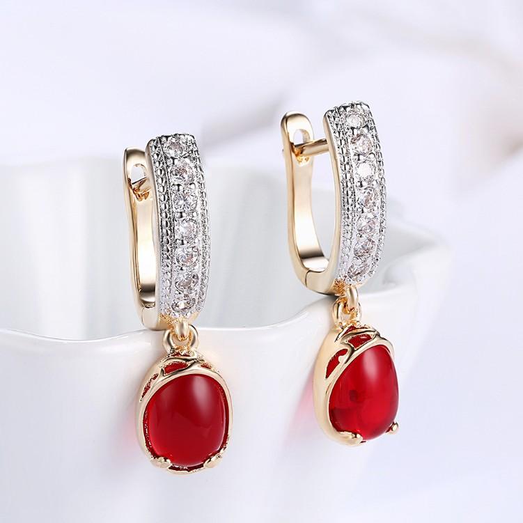 Created Micro-Pav'e Leverback Earrings Set in Silvertone - Riakoob Jewelry