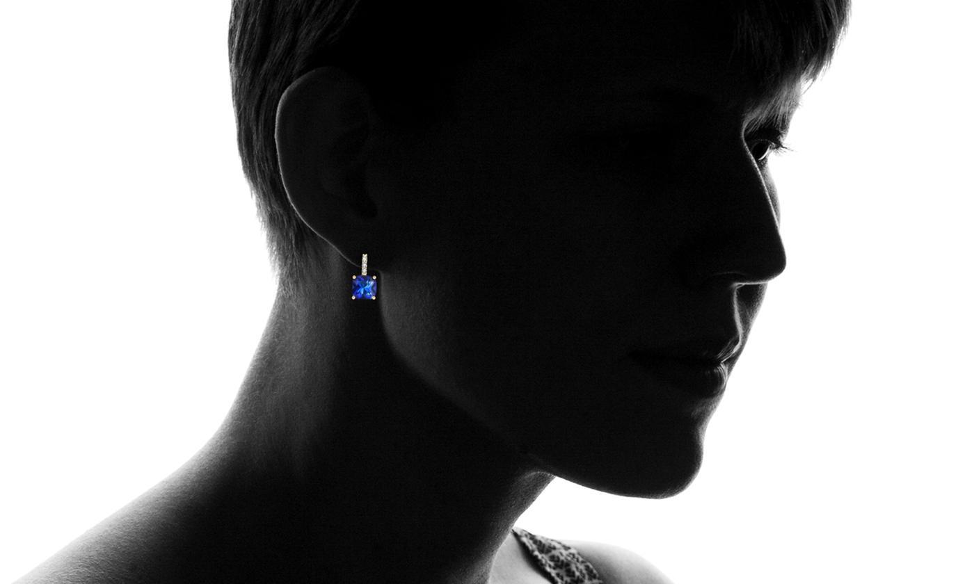 Asscher Cut Leverback Earrings Set in Goldtone Tone  Made with Swarovski Crystal, , Riakoob Jewelry, Riakoob Jewelry  jewelryjewelry deals, swarovski crystal jewelry, groupon jewelry,, jewelry for mom,