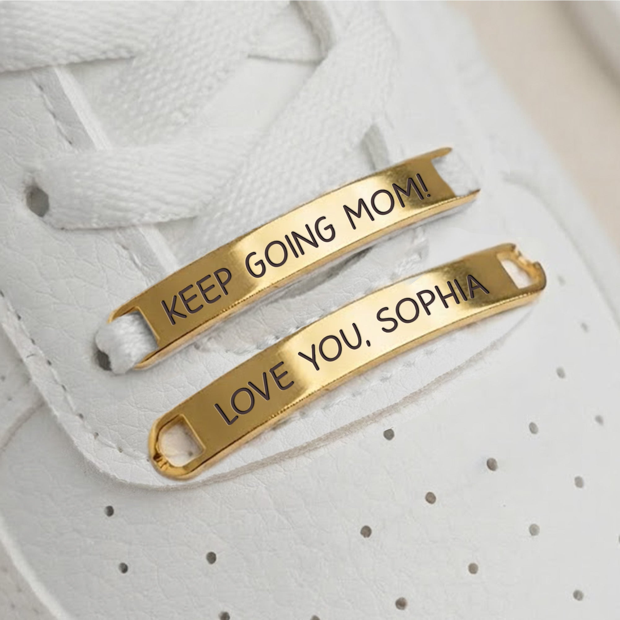 Keep Going Mom - Mother's Day Gift From Kids, Husband For Her - Personalized Shoe Tags