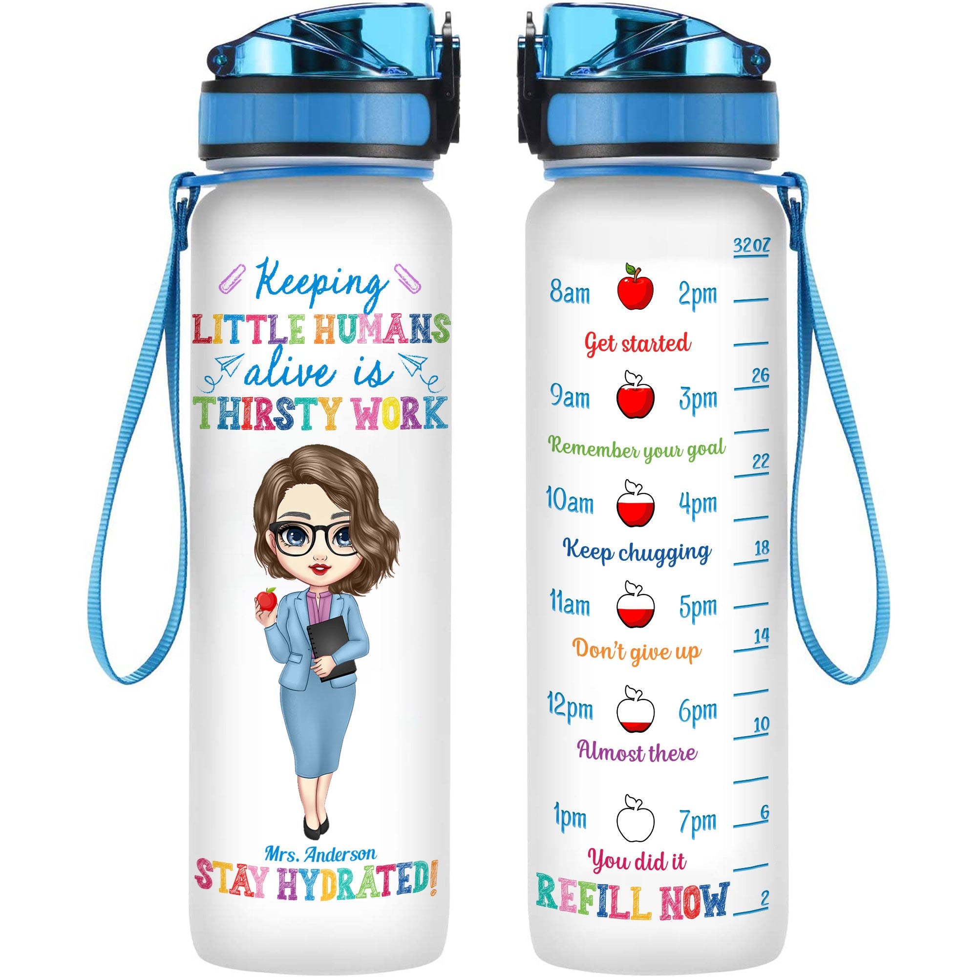 Keeping Little Humans Alive - Personalized Water Bottle