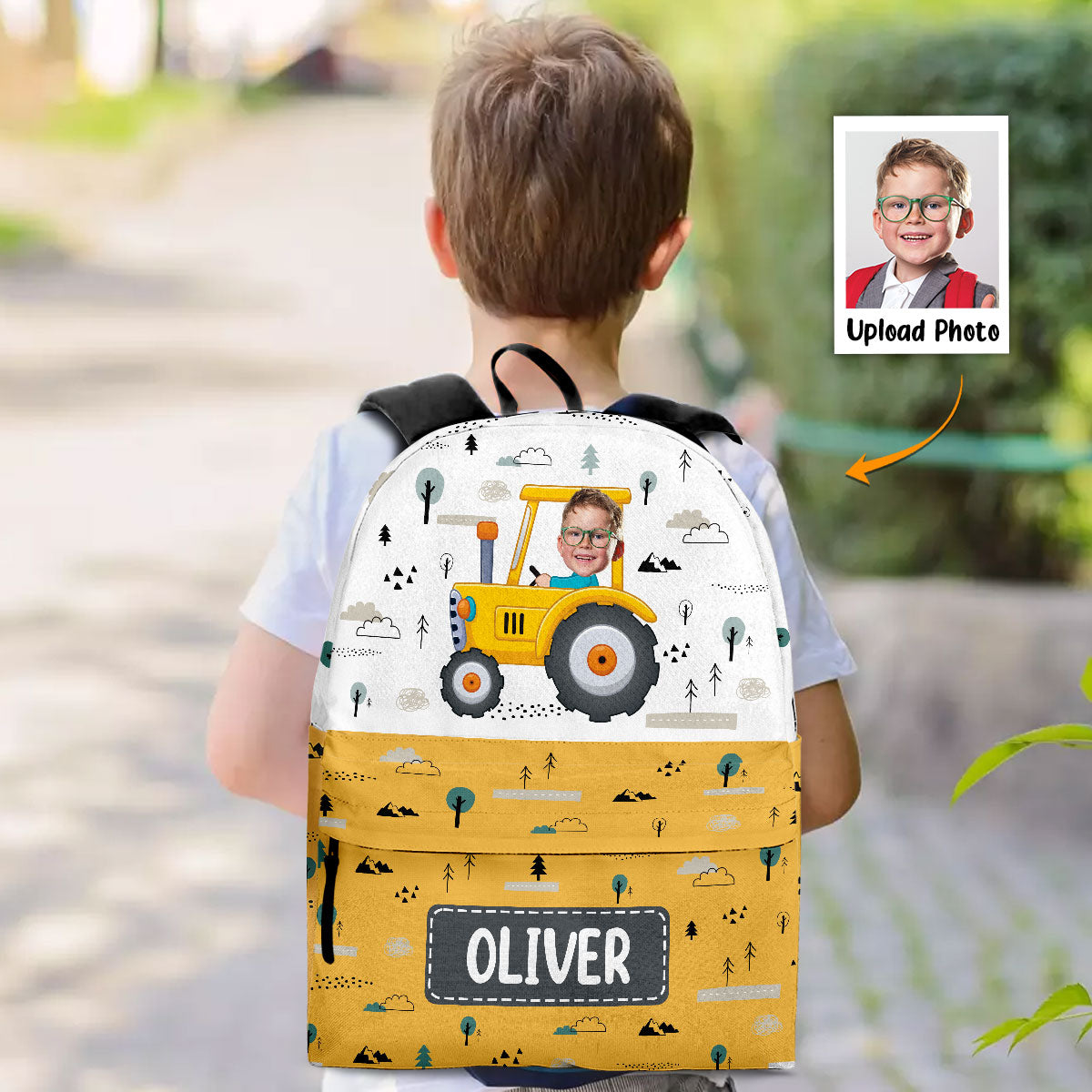 Kids Riding Vehicle - Personalized Photo Kid Backpack