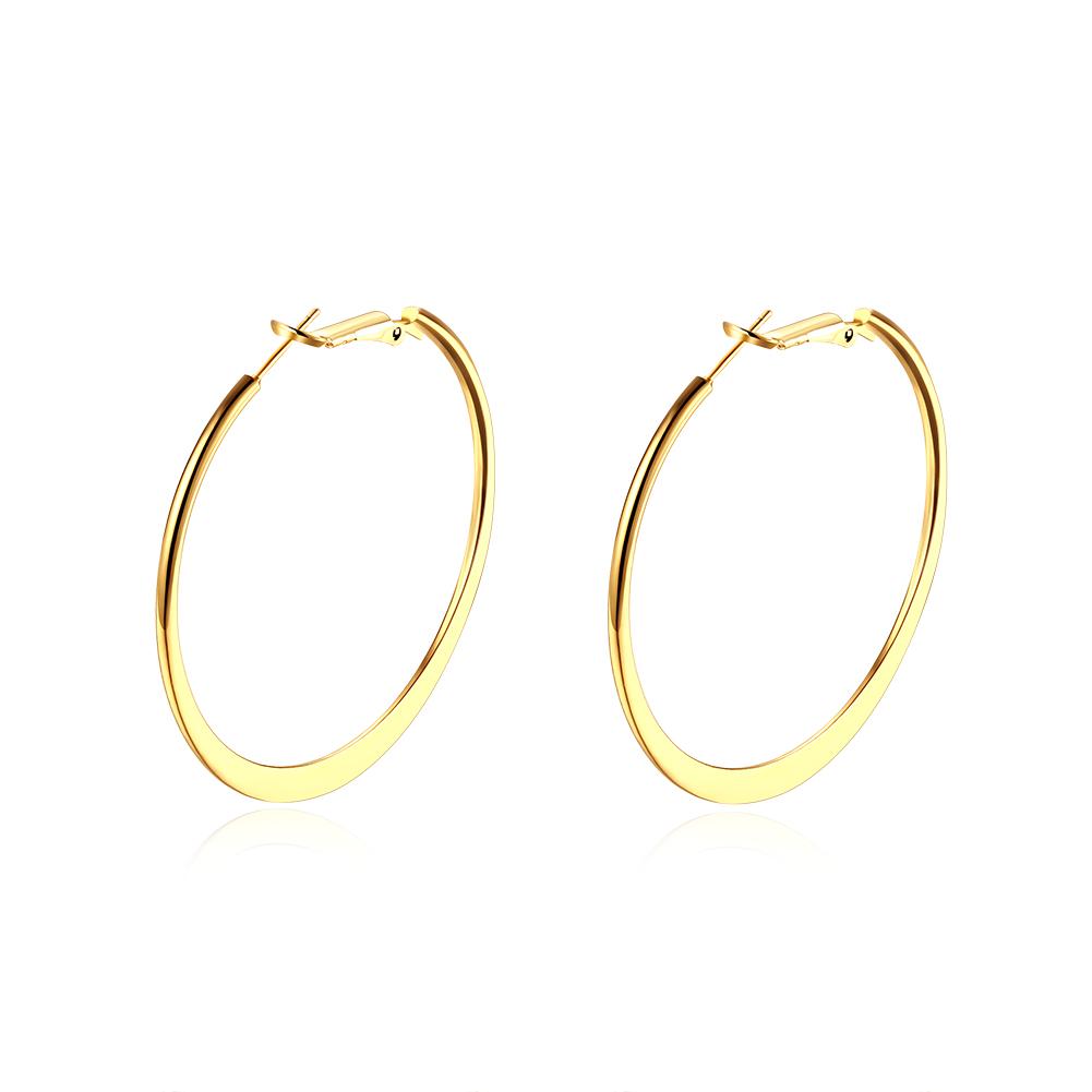 42mm Flat Hoop Earring in Goldtone, Earring, Riakoob Jewelry, Riakoob Jewelry  jewelryjewelry deals, swarovski crystal jewelry, groupon jewelry,, jewelry for mom,