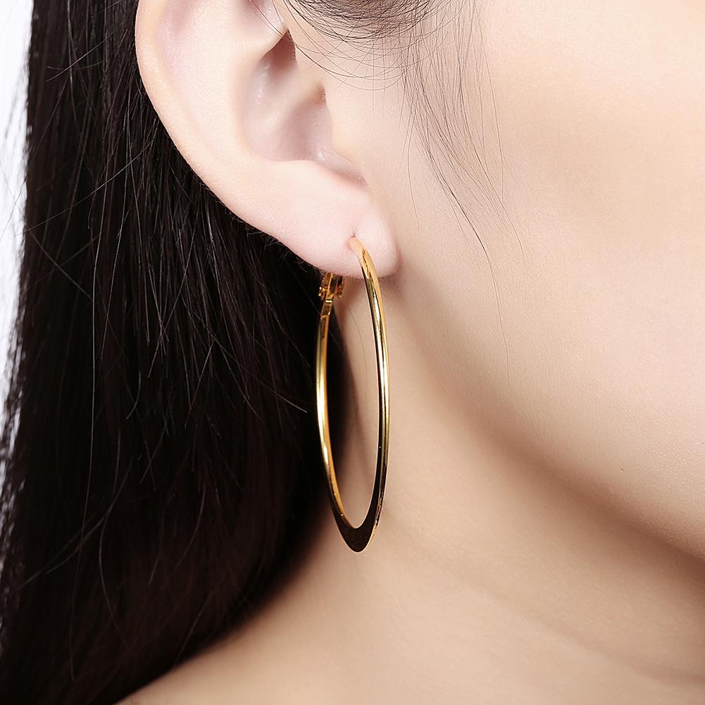42mm Flat Hoop Earring in Goldtone, Earring, Riakoob Jewelry, Riakoob Jewelry  jewelryjewelry deals, swarovski crystal jewelry, groupon jewelry,, jewelry for mom,