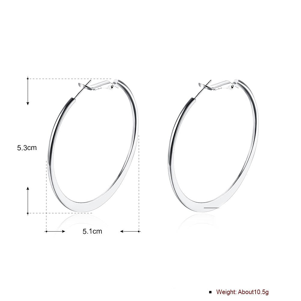 42mm Flat Hoop Earring in  Silvertone, Earring, Riakoob Jewelry, Riakoob Jewelry  jewelryjewelry deals, swarovski crystal jewelry, groupon jewelry,, jewelry for mom,