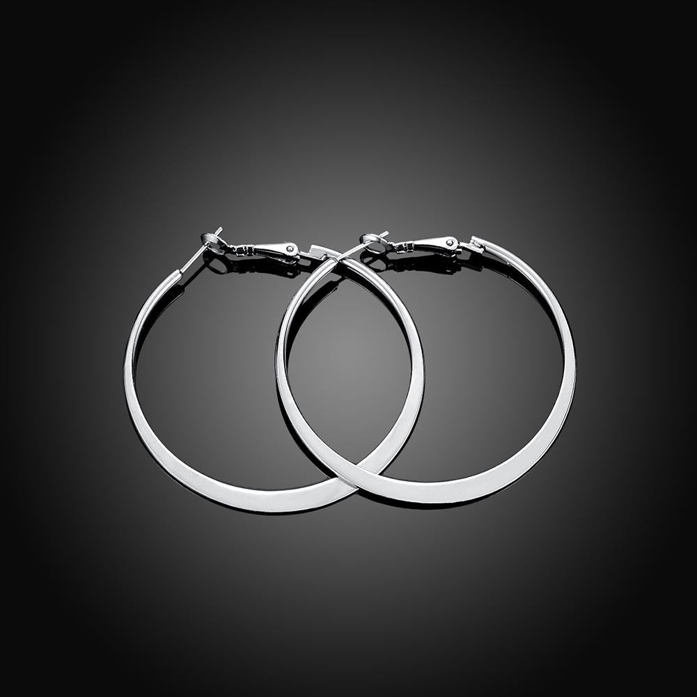 42mm Flat Hoop Earring in  Silvertone, Earring, Riakoob Jewelry, Riakoob Jewelry  jewelryjewelry deals, swarovski crystal jewelry, groupon jewelry,, jewelry for mom,