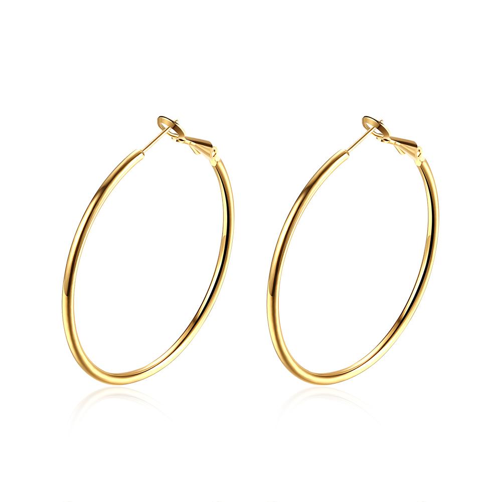 42mm Round Hoop Earring in Goldtone, Earring, Riakoob Jewelry, Riakoob Jewelry  jewelryjewelry deals, swarovski crystal jewelry, groupon jewelry,, jewelry for mom,